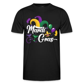 Mardi Gras Nouvelle-Orléans Mardi - T-shirt sport Homme - noir - Devant - AI Model Male 178 dark (178cm)