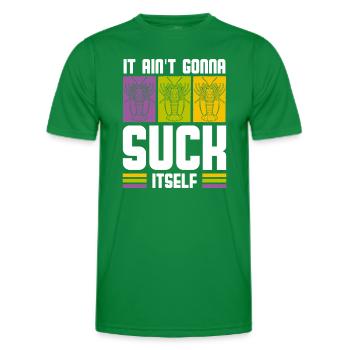 Carnival Costume Beaded Mask - Men's Functional T-Shirt - kelly green - Front - AI Model Male 178 dark (178cm)