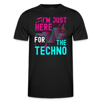 Techno Techno Musik Tanzen Abfeiern - Männer Funktions-T-Shirt - Schwarz - Vorne - AI Model Male 178 dark (178cm)