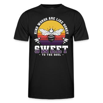 Honey, bees, insects - Men's Functional T-Shirt - black - Front - AI Model Male 178 dark (178cm)