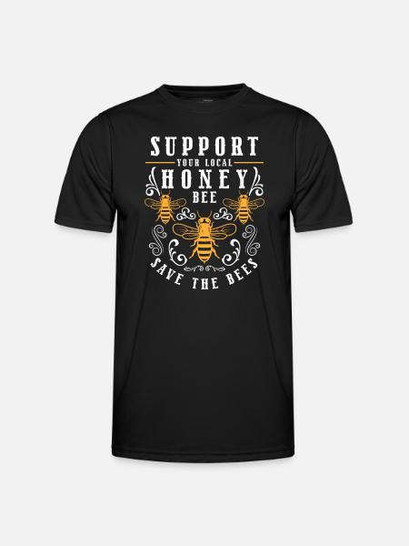 Honey Bees Sweet - Men's Functional T-Shirt - black
