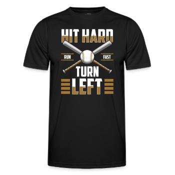 Baseball bat team coach - Men's Functional T-Shirt - black - Front - AI Model Male 178 dark (178cm)