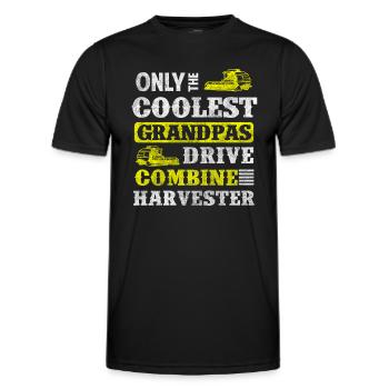 Récolter les légumes fermiers - T-shirt sport Homme - noir - Devant - AI Model Male 178 dark (178cm)