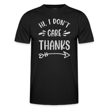 No Interest Funny - Men's Functional T-Shirt - black - Front - AI Model Male 178 dark (178cm)