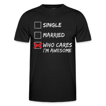 Kein Interesse Lebenseinstellung Zynischer Spruch - Männer Funktions-T-Shirt - Schwarz - Vorne - AI Model Male 178 dark (178cm)