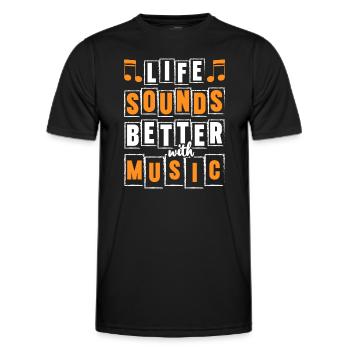 Dj Party Songs Tanzen - T-shirt sport Homme - noir - Devant - AI Model Male 178 dark (178cm)