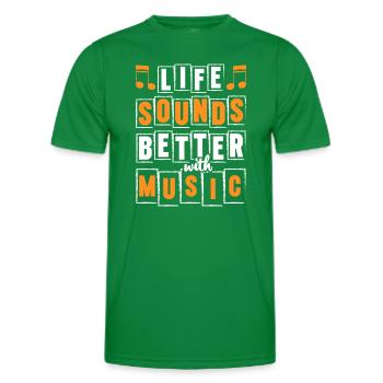 Dj Party Songs Tanzen - Männer Funktions-T-Shirt - Kelly Green - Vorne - AI Model Male 178 dark (178cm)