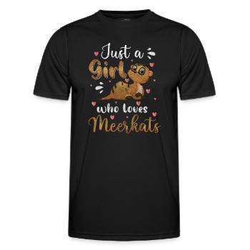 Erdmännchen Gruppe - Männer Funktions-T-Shirt - Schwarz - Vorne - AI Model Male 178 dark (178cm)