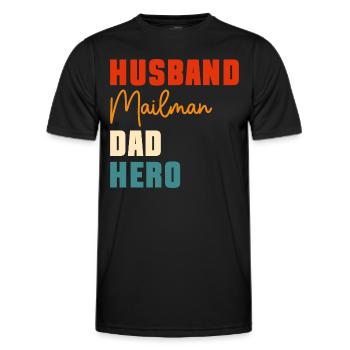 Post Office Letter Carrier Postman - Men's Functional T-Shirt - black - Front - AI Model Male 178 dark (178cm)