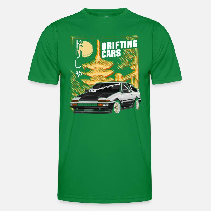 Drifting Car Burnout Engine Men's Functional T-Shirt