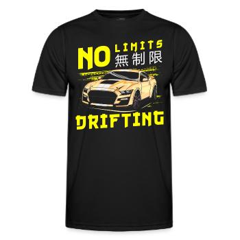 Driften Auto Quer - Männer Funktions-T-Shirt - Schwarz - Vorne - AI Model Male 178 dark (178cm)