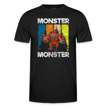 Les monstres effraient le déguisement terrifiant - T-shirt sport Homme - noir - Devant - AI Model Male 178 dark (178cm)