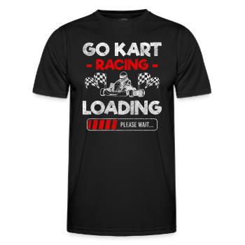 Kart Motorsport Rennsport - Männer Funktions-T-Shirt - Schwarz - Vorne - AI Model Male 178 dark (178cm)