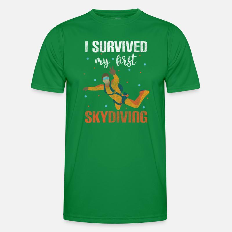 Skydiver Sky Freefall Base Jump Men's Functional T-Shirt