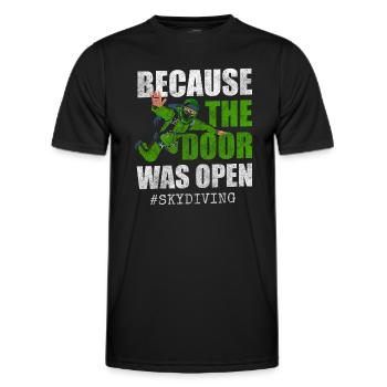 Skydiver Jump Free Fall Base Jump - T-shirt sport Homme - noir - Devant - AI Model Male 178 dark (178cm)
