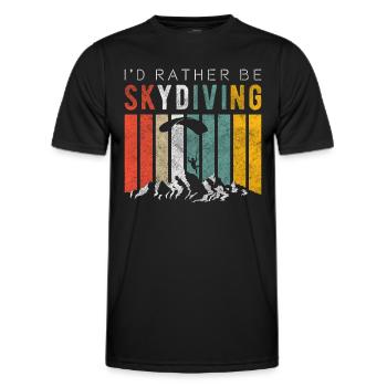 Parachute Adrénaline - T-shirt sport Homme - noir - Devant - AI Model Male 178 dark (178cm)