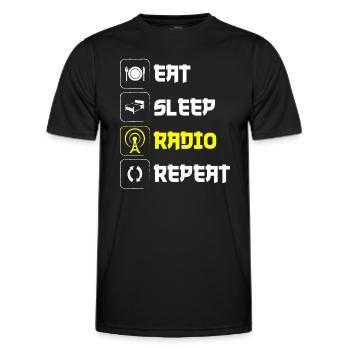 Moderator Job Show - Männer Funktions-T-Shirt - Schwarz - Vorne - AI Model Male 178 dark (178cm)