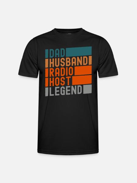 Podcast Podcaster Microphone Cassette - Men's Functional T-Shirt - black