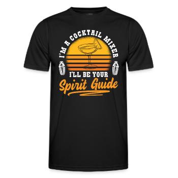 Cocktail Mixer Alcohol Mixer Tequila Sunrise - Men's Functional T-Shirt - black - Front - AI Model Male 178 dark (178cm)