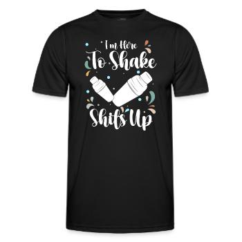 Cocktail Mixer Bar Mixer Pina Colada - Men's Functional T-Shirt - black - Front - AI Model Male 178 dark (178cm)