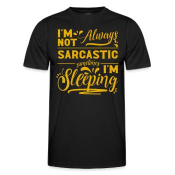 Sleepers, late risers, lazy - Men's Functional T-Shirt - black - Front - AI Model Male 178 dark (178cm)