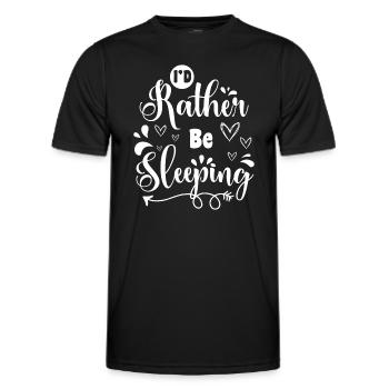Sleeping, dreaming, relaxing, sleepyhead - Men's Functional T-Shirt - black - Front - AI Model Male 178 dark (178cm)