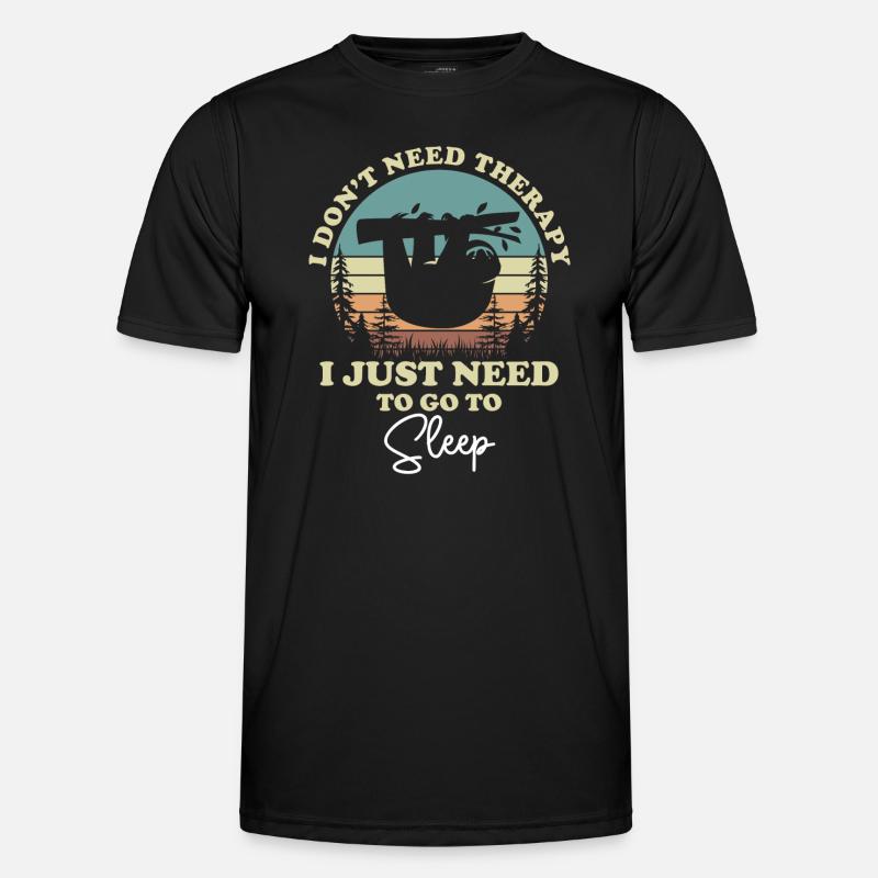 Sleeping, slumber, lazy, resting - Men's Functional T-Shirt - black