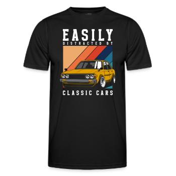 Automobil Vintage Autofahrer - Männer Funktions-T-Shirt - Schwarz - Vorne - AI Model Male 178 dark (178cm)
