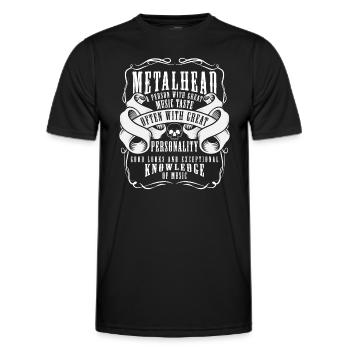 Heavy Metal Rockgitarre - Männer Funktions-T-Shirt - Schwarz - Vorne - AI Model Male 178 dark (178cm)