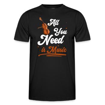 Musicians, tips, town musicians, entertainers - Men's Functional T-Shirt - black - Front - AI Model Male 178 dark (178cm)