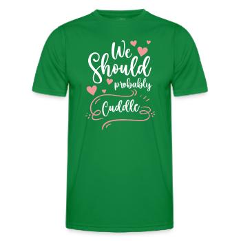 Kuscheln Teddybär Beziehung Zuneigung - Männer Funktions-T-Shirt - Kelly Green - Vorne - AI Model Male 178 dark (178cm)