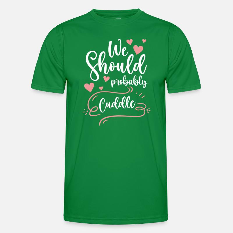 Cuddling Teddy Bear Relationship Affection Men's Functional T-Shirt