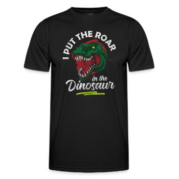 Saurier Urzeit Velociraptor Kinder - Männer Funktions-T-Shirt - Schwarz - Vorne - AI Model Male 178 dark (178cm)