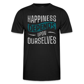 Motivation Optimist Joy - T-shirt sport Homme - noir - Devant - AI Model Male 178 dark (178cm)