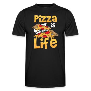 Pizzeria Pizzaliebhaber Restaurant - Männer Funktions-T-Shirt - Schwarz - Vorne - AI Model Male 178 dark (178cm)