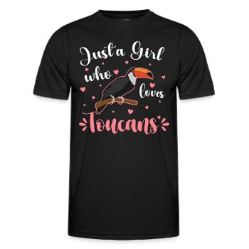 Bird Holiday Birds South America - Men's Functional T-Shirt - black - Front - AI Model Male 178 dark (178cm)