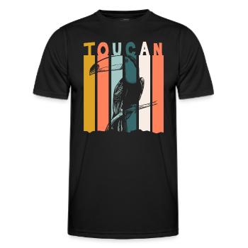 Toucan Jungle Nature South America - Men's Functional T-Shirt - black - Front - AI Model Male 178 dark (178cm)
