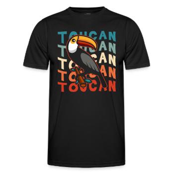 Toucan Holiday Tropical Exotique - T-shirt sport Homme - noir - Devant - AI Model Male 178 dark (178cm)