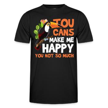 Toucan Animal Exotic - Men's Functional T-Shirt - black - Front - AI Model Male 178 dark (178cm)