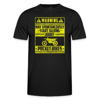 Pocketbike Zweirad Dreck - Männer Funktions-T-Shirt - Schwarz - Vorne - AI Model Male 178 dark (178cm)