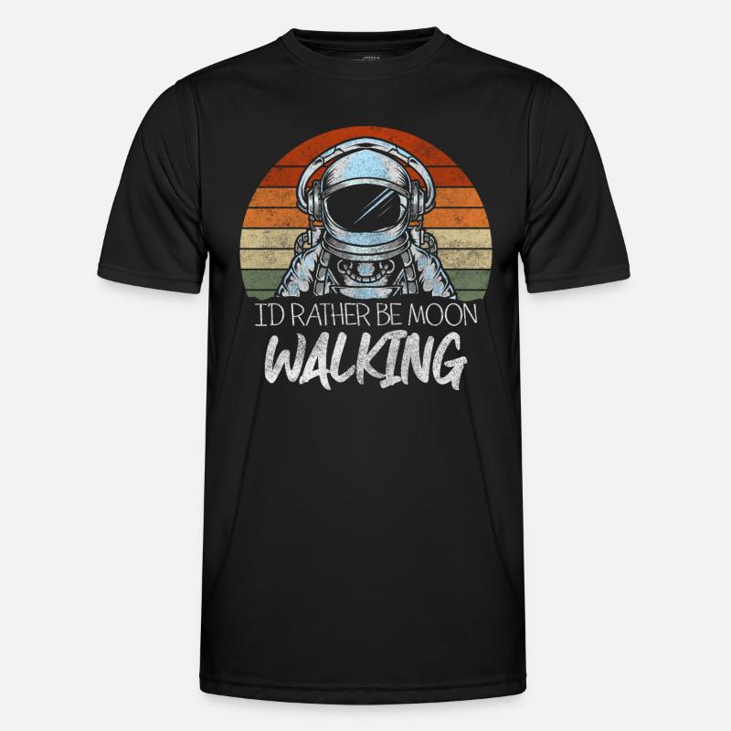 Space Planet Weightless Galaxy - Men's Functional T-Shirt - black