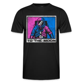 Space Planet Weightless Spaceman - T-shirt sport Homme - noir - Devant - AI Model Male 178 dark (178cm)