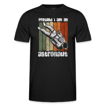 Astronaute Cosmos - T-shirt sport Homme - noir - Devant - AI Model Male 178 dark (178cm)