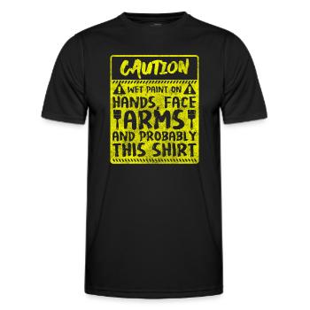 Peinture d’artiste Peinture de couleur - T-shirt sport Homme - noir - Devant - AI Model Male 178 dark (178cm)