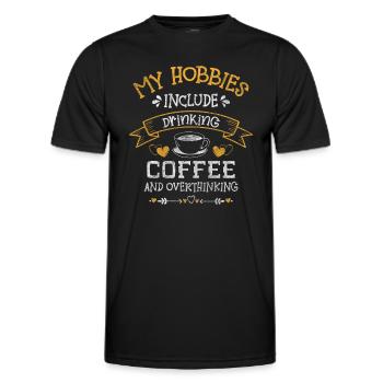 Kaffee Espresso Cappuccino Milch - Männer Funktions-T-Shirt - Schwarz - Vorne - AI Model Male 178 dark (178cm)