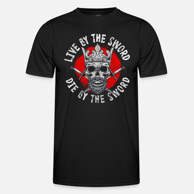 Schwertkämpfer Krieger Samurai Schwerter - Männer Funktions-T-Shirt - Schwarz