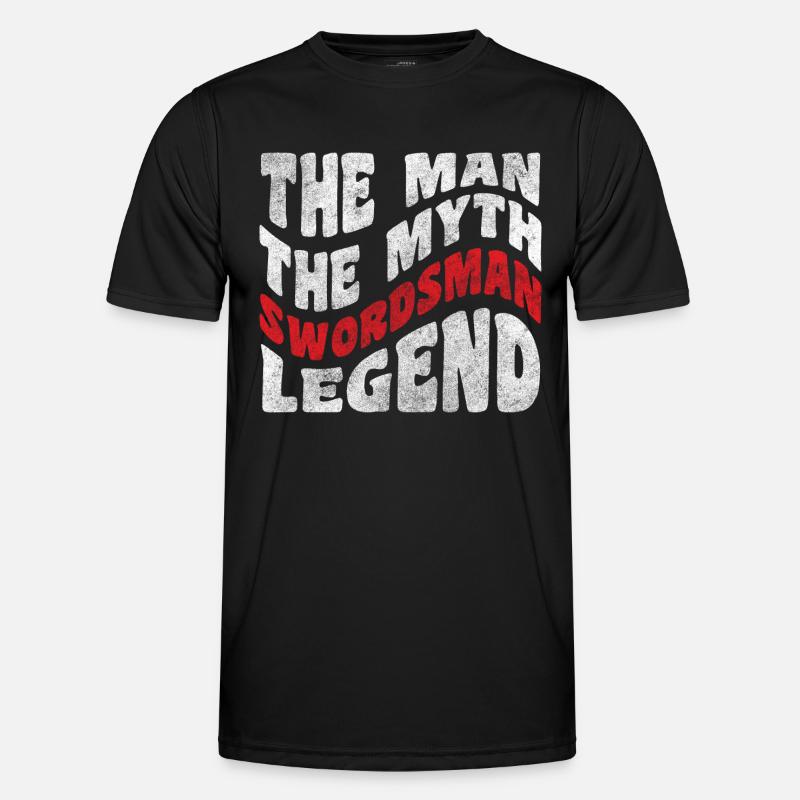 Schwert Duell Kendo Säbel - Männer Funktions-T-Shirt - Schwarz