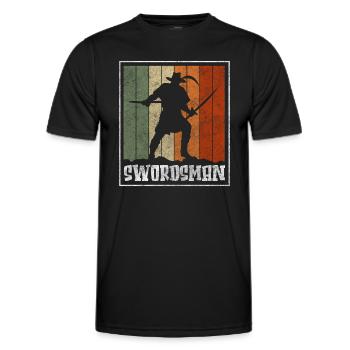 Schwertkampf Krieger Japan - Männer Funktions-T-Shirt - Schwarz - Vorne - AI Model Male 178 dark (178cm)