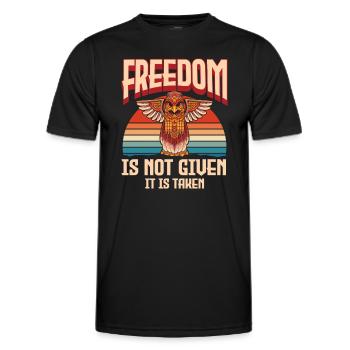 Indianisch Schädel Feder - Männer Funktions-T-Shirt - Schwarz - Vorne - AI Model Male 178 dark (178cm)