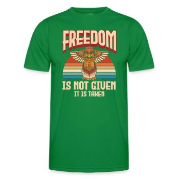 Native American Skull Feather - Men's Functional T-Shirt - kelly green - Front - AI Model Male 178 dark (178cm)